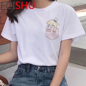 Engraçado Chuuya Nakahara Bungou Cães Vadios T-Shirt das Mulheres Harajuku Kawaii Gráfico T-shirt Anime Bonito Camiseta Top de Verão Tees Feminino