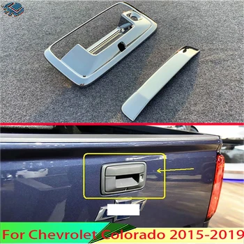 Para Chevrolet Colorado 2015-2019 Acessórios do Carro ABS Cromado Traseira do Tronco Traseira maçaneta da Porta Tigela Pegar a Tampa da Guarnição