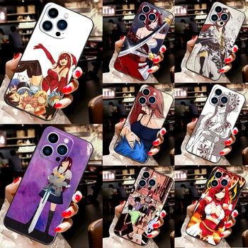 Erza de Fairy Tail Mangá, Anime, Soft Case Para iPhone 15 14 13 Pro Max 11 12 mini Pro Max 7 8 Plus XR XS XS Max SE de 2020 Tampa