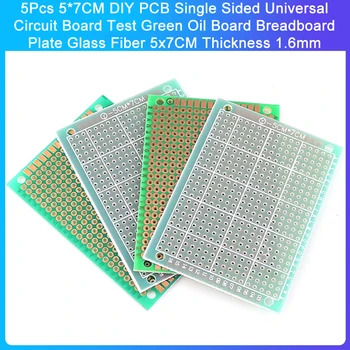 5pcs 5*7CM DIY PCB Universal da Placa de Circuito Teste de Verde Petróleo Placa Breadboard Baquelite Placa de Fibra de Vidro 5x7CM Espessura de 1,6 mm