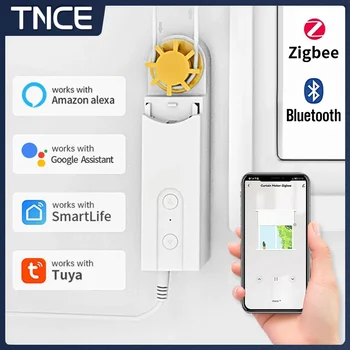 TNCE Tuya Inteligente ZigBee 3.0 DIY Elétrica Roller Blind/Persianas Motor de acionamento de Hub Inteligente APLICATIVO vida Alexa Inicial do google Voice Control