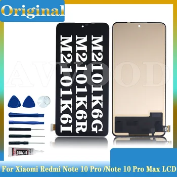 TFT LCD Para Xiaomi Redmi Nota 10 Pro 4G LCD M2101K6G Exibir a Tela de Toque Para Redmi Nota 10 Pro Max LCD de Substituição do Digitador