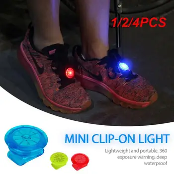 1/2/4PCS com Luz de Led Luminoso Sapato Clipe de Luz Multifuncional Mini-Noite Execução Luz de Advertência do Clipe de Mochila de Luz