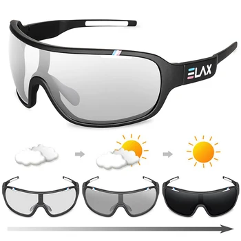 ELAX MARCA Polarizada Fotossensíveis UV400 Exterior de Ciclismo de Estrada de Óculos de Desporto de Ciclismo de Óculos de sol das Mulheres dos Homens de Bicicleta Bicicleta Óculos