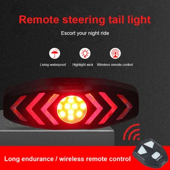 Piscando luzes traseiras Com Buzina de Bicicleta de Montanha, Luz da Cauda Recarregável USB Moto Luz Traseira piscas Controle Remoto