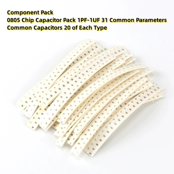 Componente Pack 0805 Chip Capacitor Pack 1PF-1UF 31 de Parâmetros Comuns Comuns de Capacitores 20 de Cada Tipo de