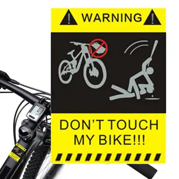 Não Toque a Minha Bicicleta Adesivo Quadro da Bicicleta Adesivo Decorativo Adesivo Refletivo de Equitação Sinal de Aviso Adesivo de Ciclismo de Suprimentos