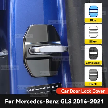 A Porta do carro Bloqueio de Decoração de Capa de Proteção, Sinalizadores de Emblema de Aço Inoxidável Para a Mercedes Benz GLS 2016-2021 2020 Acessórios