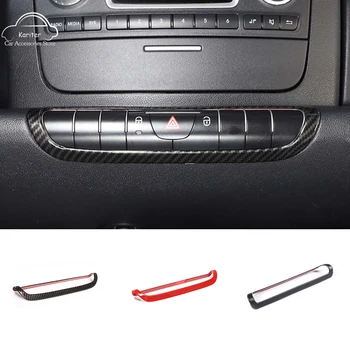 1 Conjunto de peças Para o Benz Smart 2009-2015 Estilo Carro de Controle Central Trava da Porta Moldura Decorativa ABS Modificação Acessórios