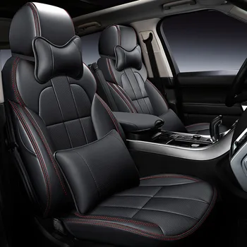 personalizado de couro tampa do assento de carro de 7 lugares Fiat Freemont Cadillac Escalade SRX Dodge Journey JCUV assentos Automotivos Acessórios
