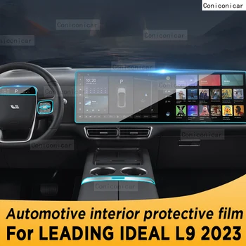Para o LÍDER IDEAL L9 2023 caixa de Velocidades Painel de Ecrã de Navegação Interior Automotivo TPU Película Protetora Anti-risco Acessórios