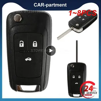 1~8PCS 2-botão Dobrável Chave de Habitação de Substituição de Dobramento Chave Para Opel Astra J Corsa E Cascata Zafira Karl Tecla Auto Acessórios