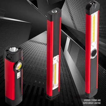 Bulbo do DIODO de Luz de Dimmable USB Lanterna Recarregável LED Lâmpada de Inspeção Suporte Magnético Oficina Lâmpada ao ar livre EmergencyLight