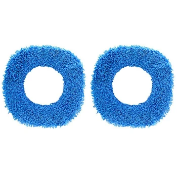 3X Descartáveis Mop,Lavável, Durável Substituição de Microfibra Almofadas de Poeira Empurrar Mop Pano Seco E Molhado Aspirador de pó,Azul