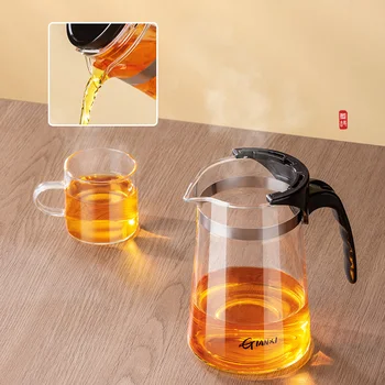 GIANXI Engrossado Bule de Vidro com Um botão de Filtragem de Chá de Separação 