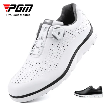 PGM Homens Sapatos de Golfe Respirável Ventilação Macio de Microfibra Couro Ultra-leve Rotação Atacador Anti-Deslizamento do lado de Unhas Ginásio de Esporte de Tênis XZ198