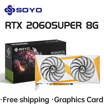 SOYO NVIDIA GeForce RTX2060 SUPER 8G Placas Gráficas GDDR6 Memória de Vídeo HDMI DP PCIE3.0x16 de Jogos da Placa de Vídeo para PC Desktop