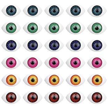 100pcs globo Ocular Assustador Olhos Oval Televisão globo Ocular para DIY Brinquedos de Pelúcia de Costura, Artesanato Fantoche Urso Fazendo 12x16MM Misto de Cores