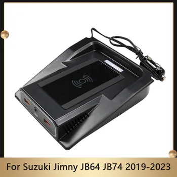 Carro Titular do Telefone sem Fio do Carregador Com 2 Portas Para Suzuki Jimny JB64 JB74 2019-2023 Dual USB Carregador de Carro Adaptador de Acessórios