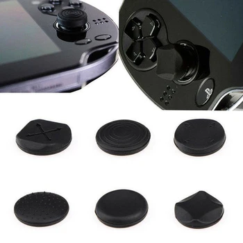 6pcs de Silicone Controlador Analógico Thumb Stick Direcional Cap Caso Capa Protetora Para Sony PlayStation Psvita PS Vita 1000/2000 do inversor