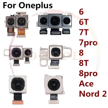 Original Para OnePlus 6 6T 7T 8T 7 8 Pro Ace Nord 2 5G de Trás Grandes Principal Vista de Trás de Volta para a frente da Câmera Módulo Flex Cabo
