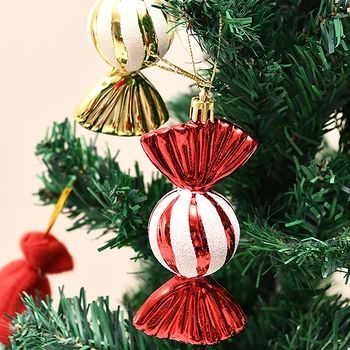 1Box Doces de Natal Pingente de Bolas de Natal, Enfeites de Árvore de Bola de Natal Pendurado Casa de Festa Decoração De 2024 Presente de Ano Novo Noel Navidad