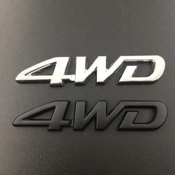 1Pcs 3D de Metal Cromado Carro Letras do Logotipo do Carro 4WD Fender Lado de Trás do Tronco Emblema Emblema Adesivo Decalques Para Toyota CRV de Acordo Hyundai
