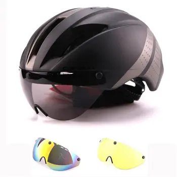 2024 NOVO 3lens 280g de aviação ultraleve óculos de TT estrada capacete de moto em molde de ciclismo esportes capacete de segurança capacete de contra-relógio CB-15