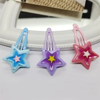 Harajuku Lantejoulas Estrela Pentagrama De Cristal Grampo De Cabelo Para Mulheres Doces Feminino Bonito Divertido Tendência Gancho Estética Y2k Acessórios De Cabelo